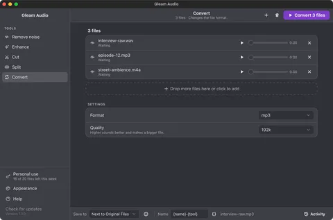 Convert, in the GNOME style with the dim colours